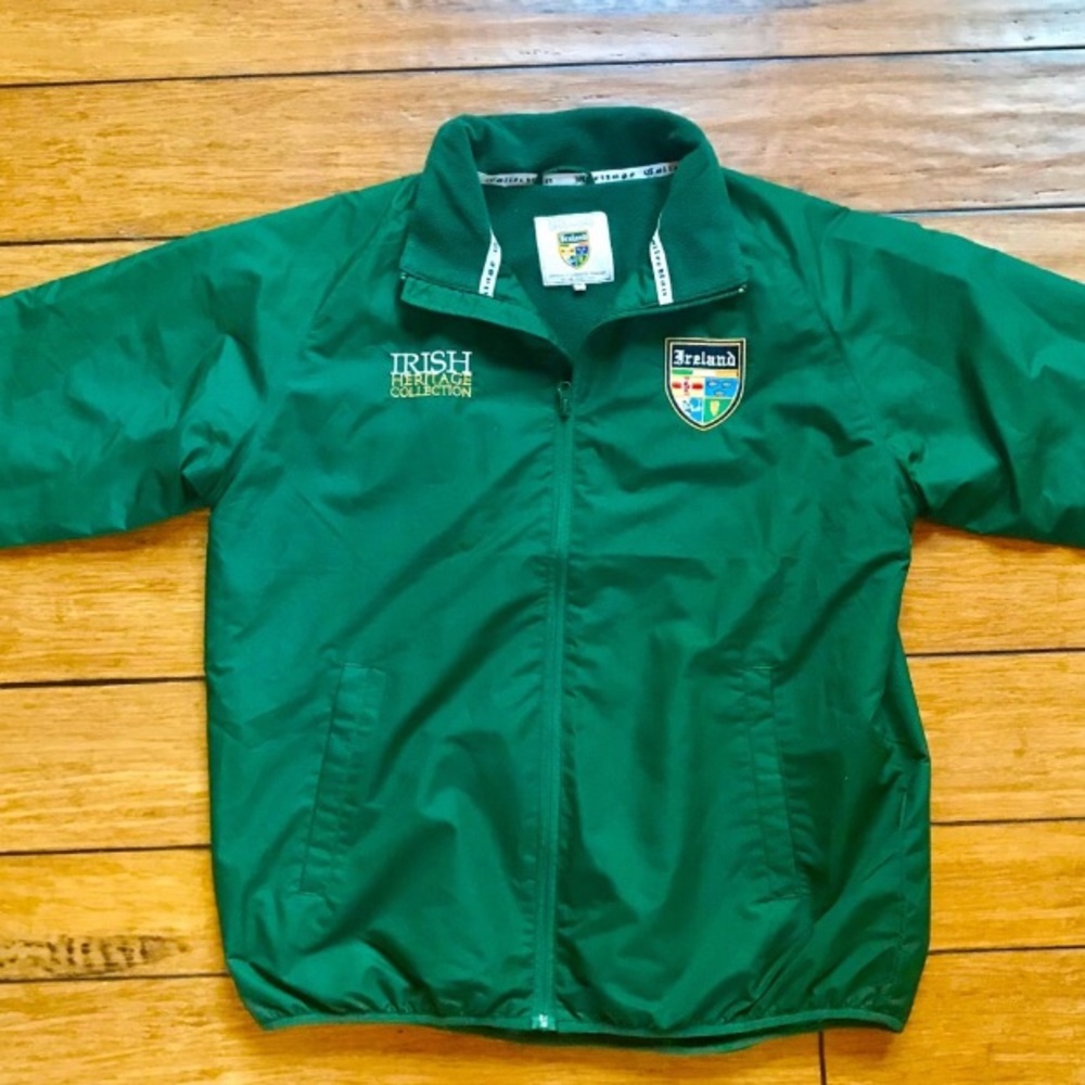 Retro Irish Full Zip Fleece Lined Jacket Heritage - Picture 1 of 8